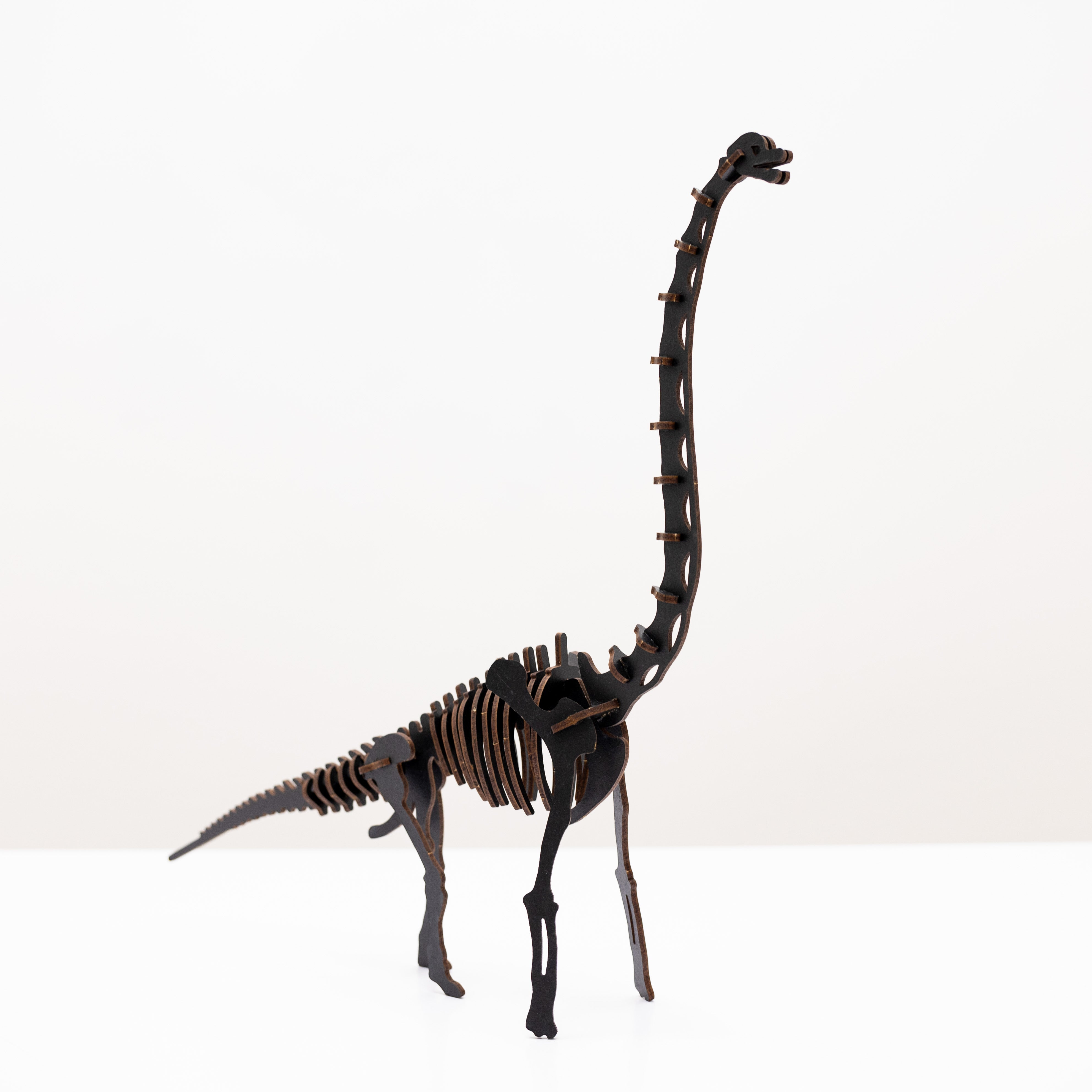 Black 3d Brachiosaurus Diy Kit