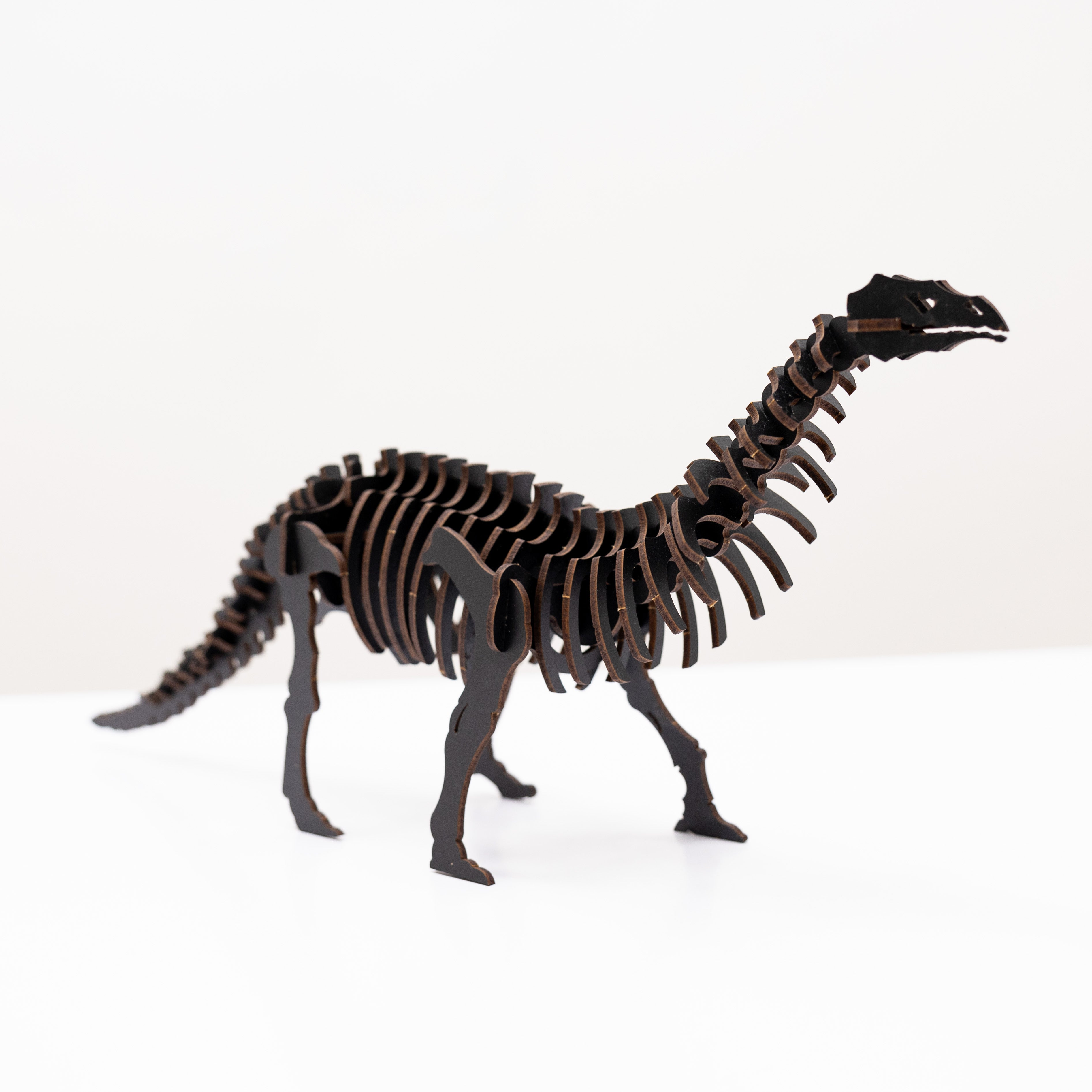 Black 3d Brontosaurus Diy Kit
