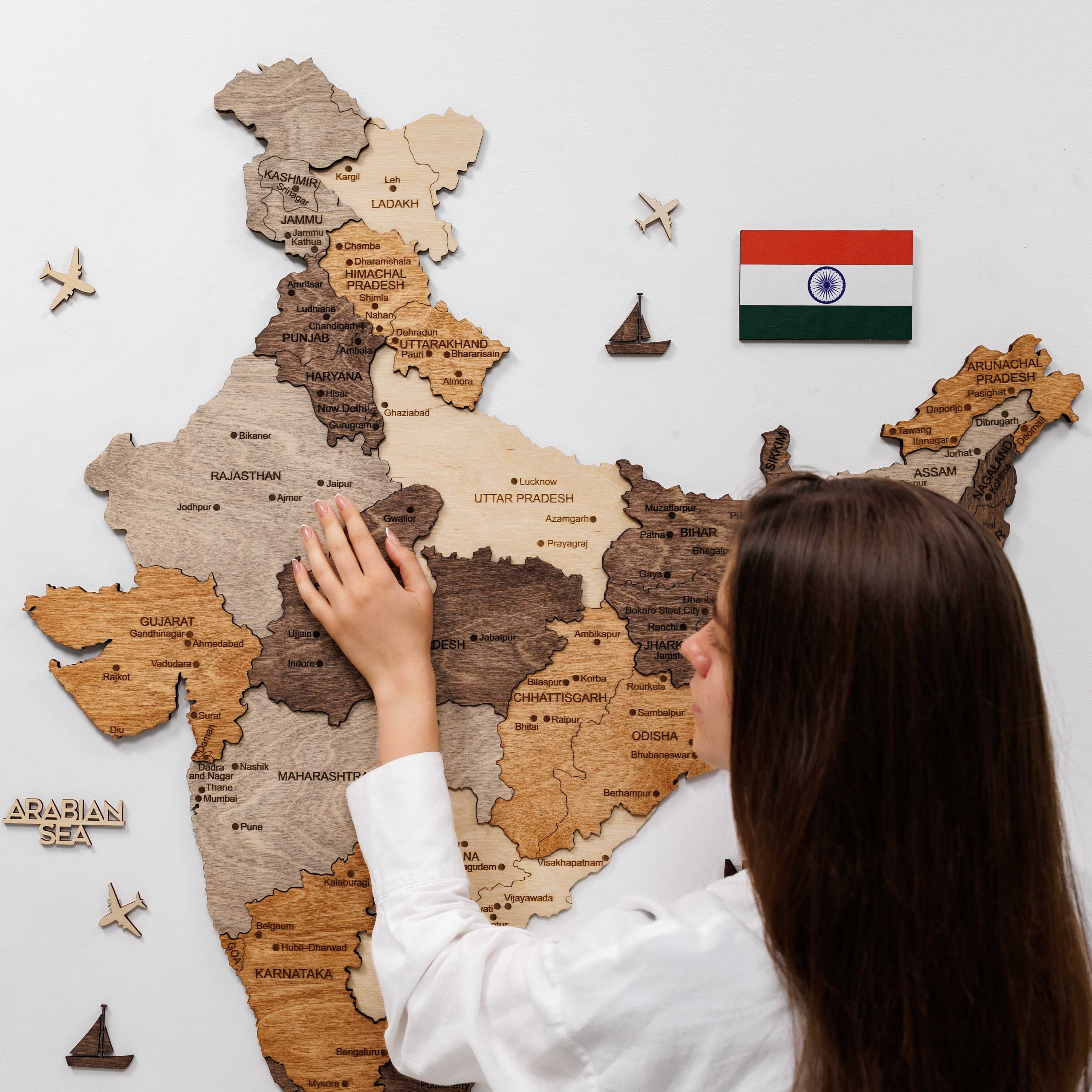 Custom 3d/2d Wooden Map