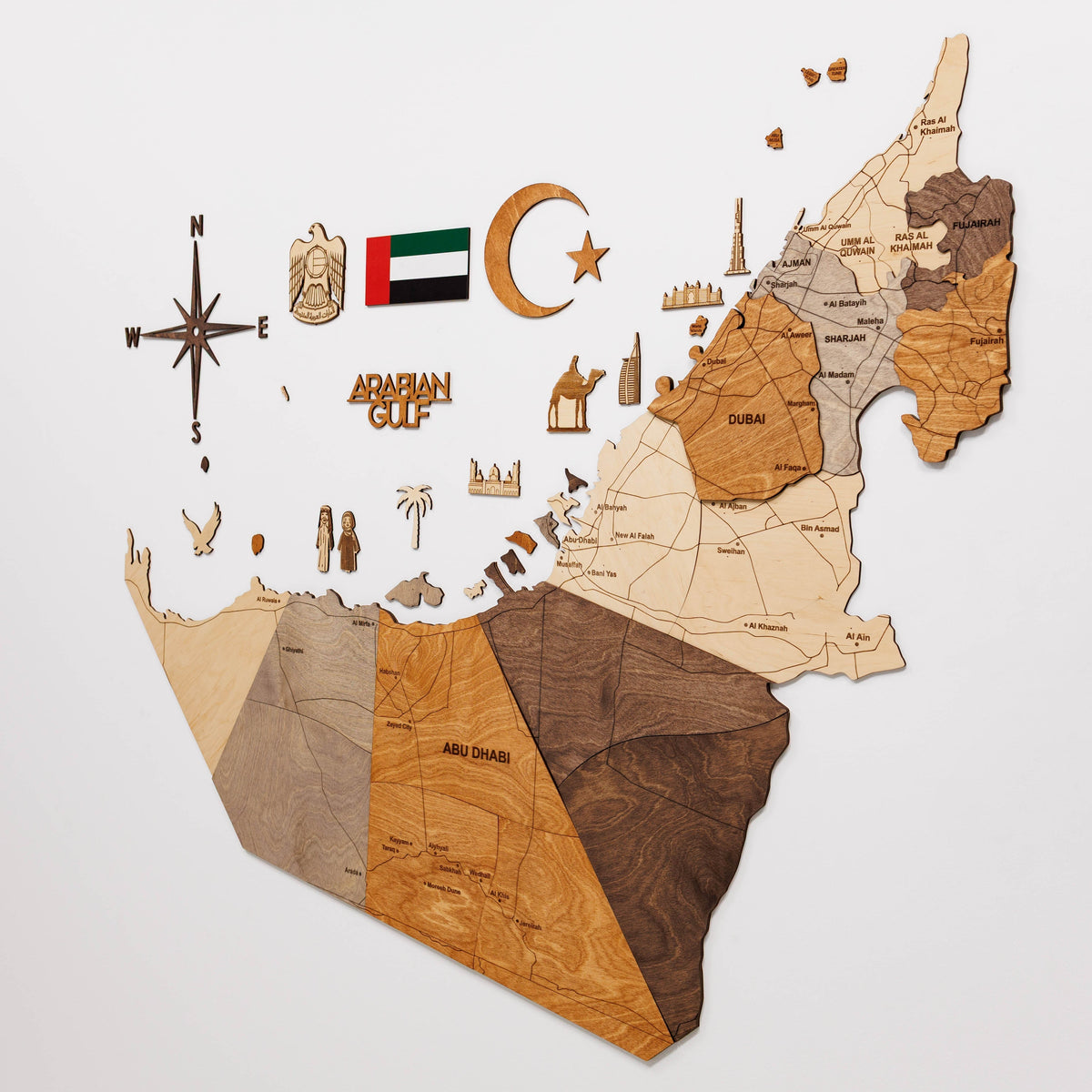 Custom 3d/2d Wooden Map