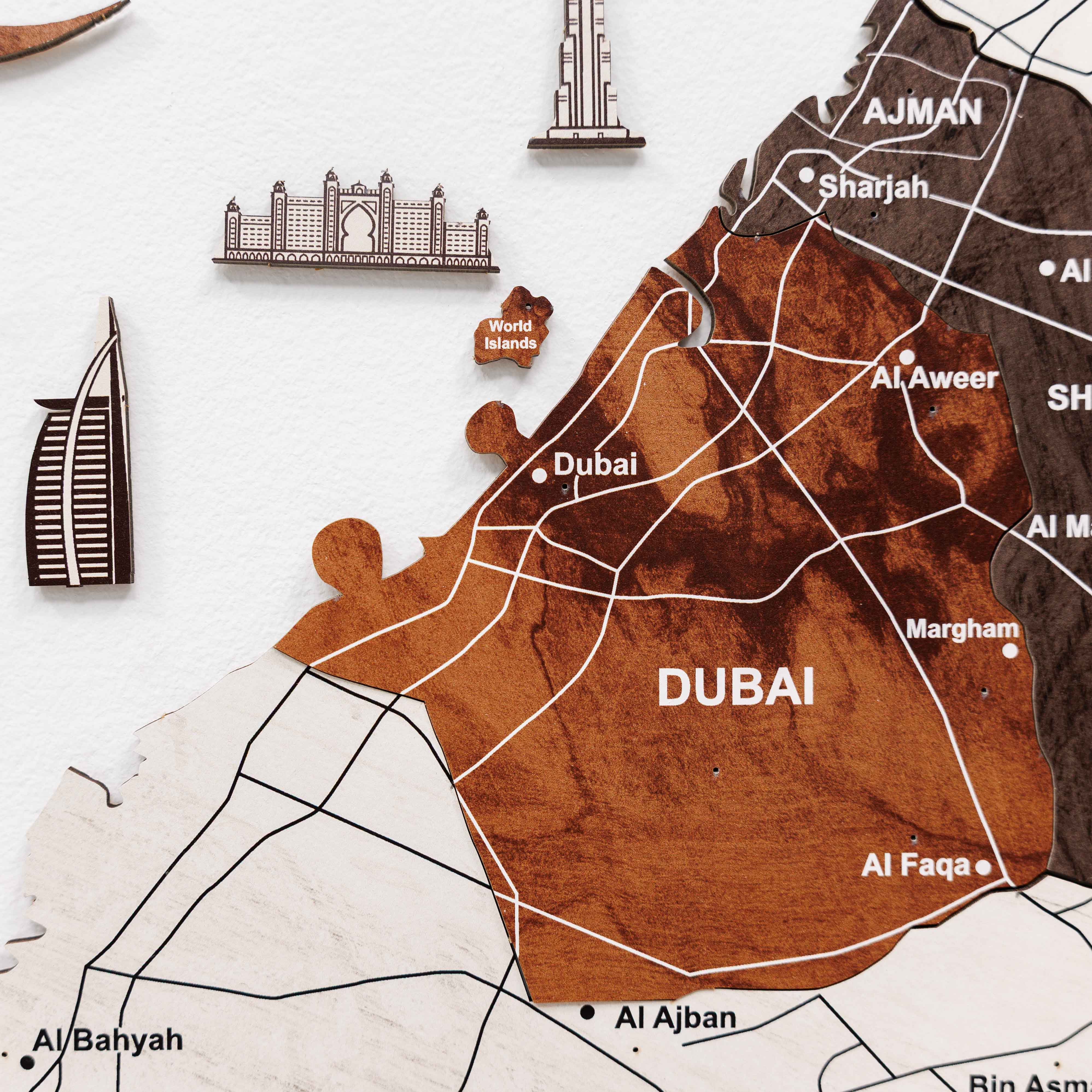 Custom 3d/2d Wooden Map