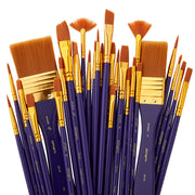 Studio Mixed Media Gold Nylon Brush Set - 30 Pc