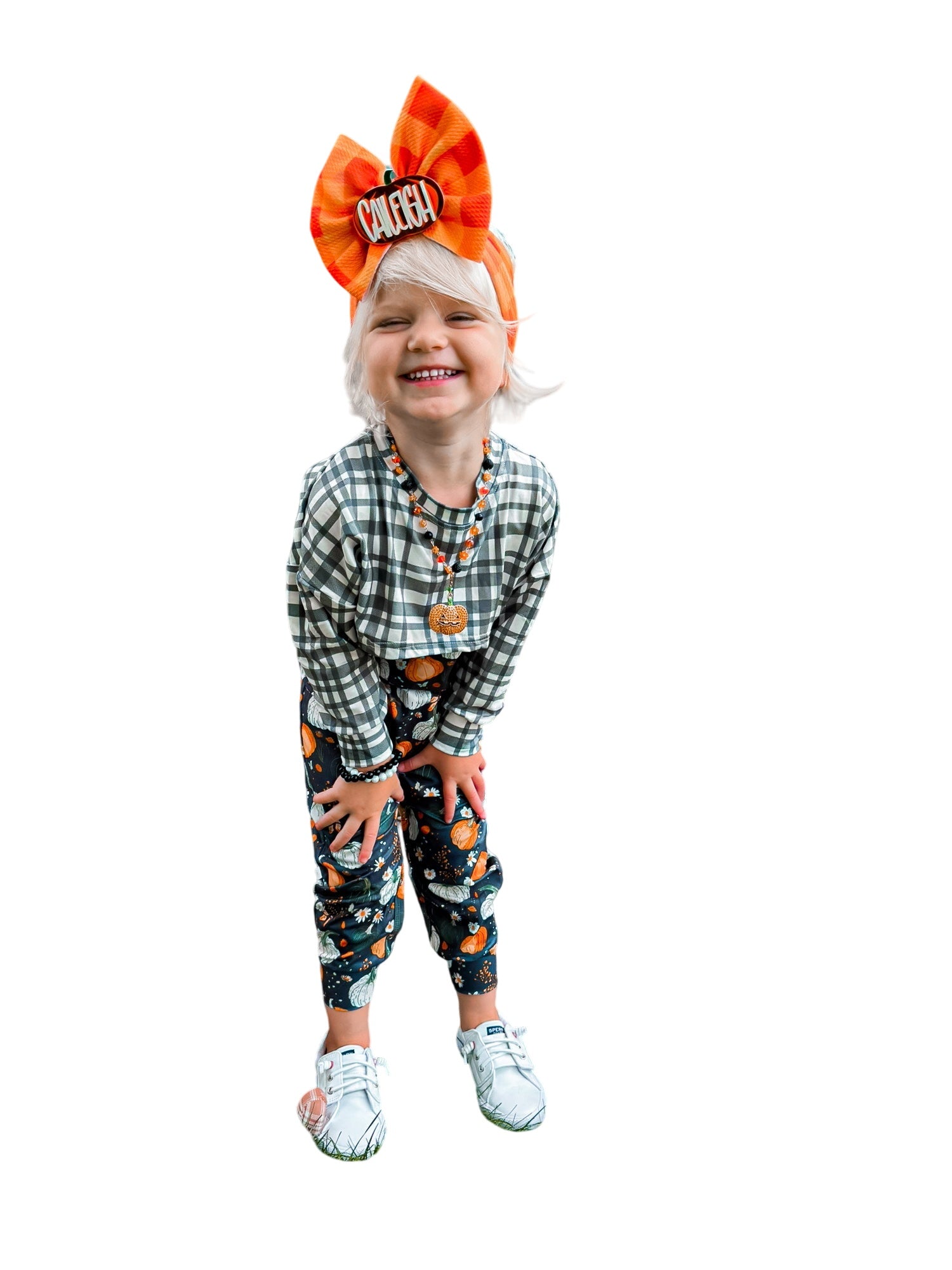 Fall Pumpkins Honey/ Ollie Romper - With Snaps