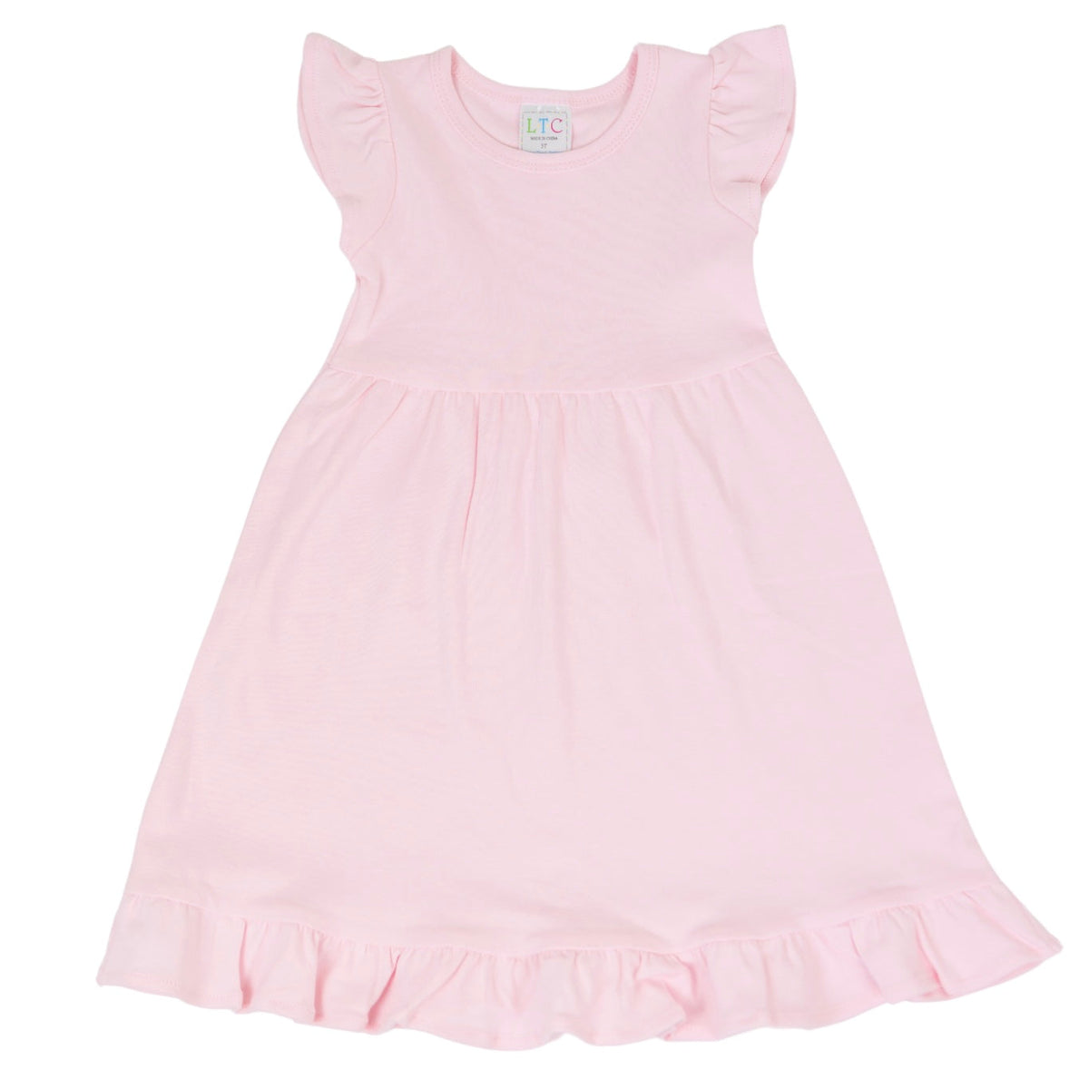 Girls Ruffle Flutter Sleeve Dress