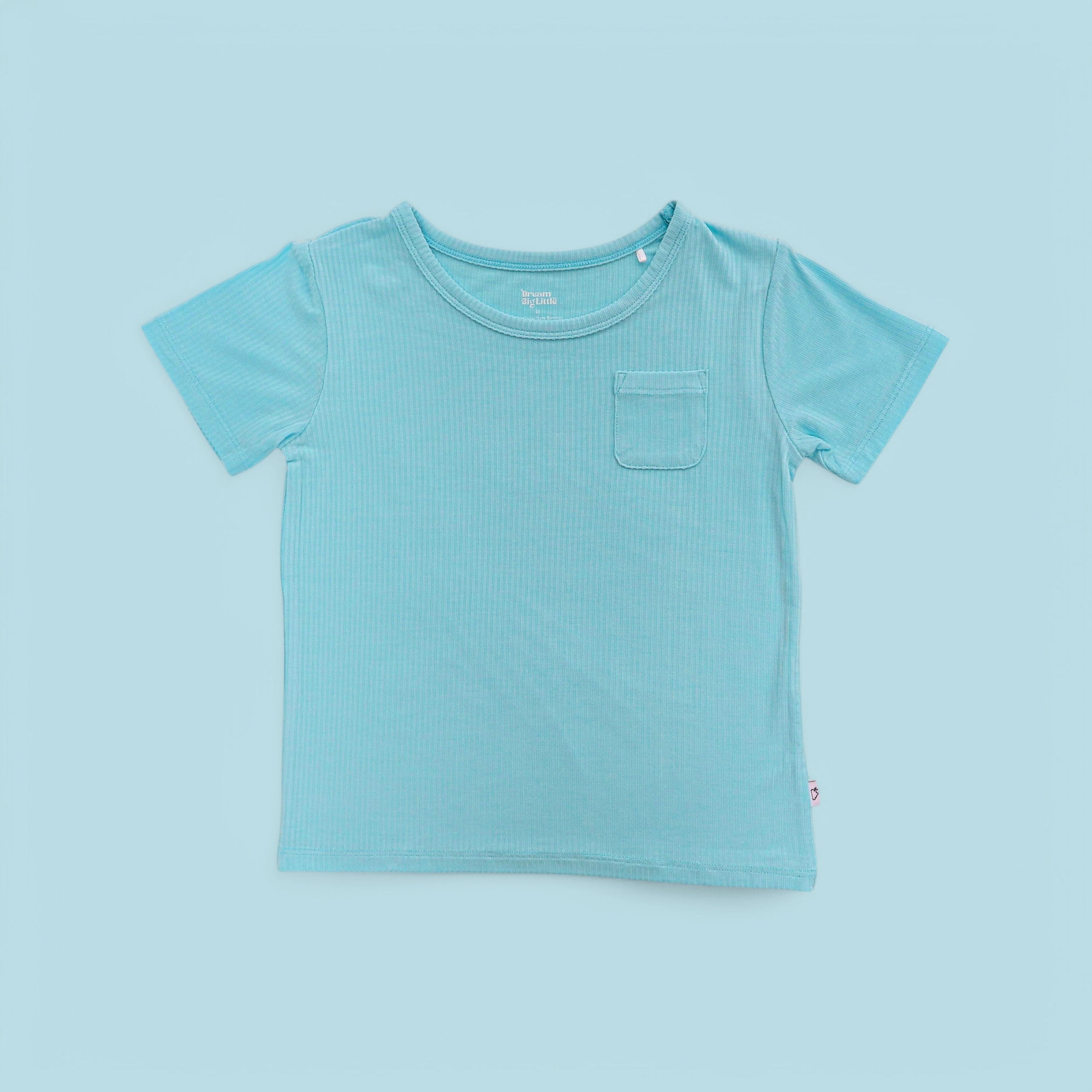 Capri Blue Rib Dream Pocket Tee