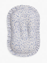Blue Floral Ruffle Baby Lounger Cover