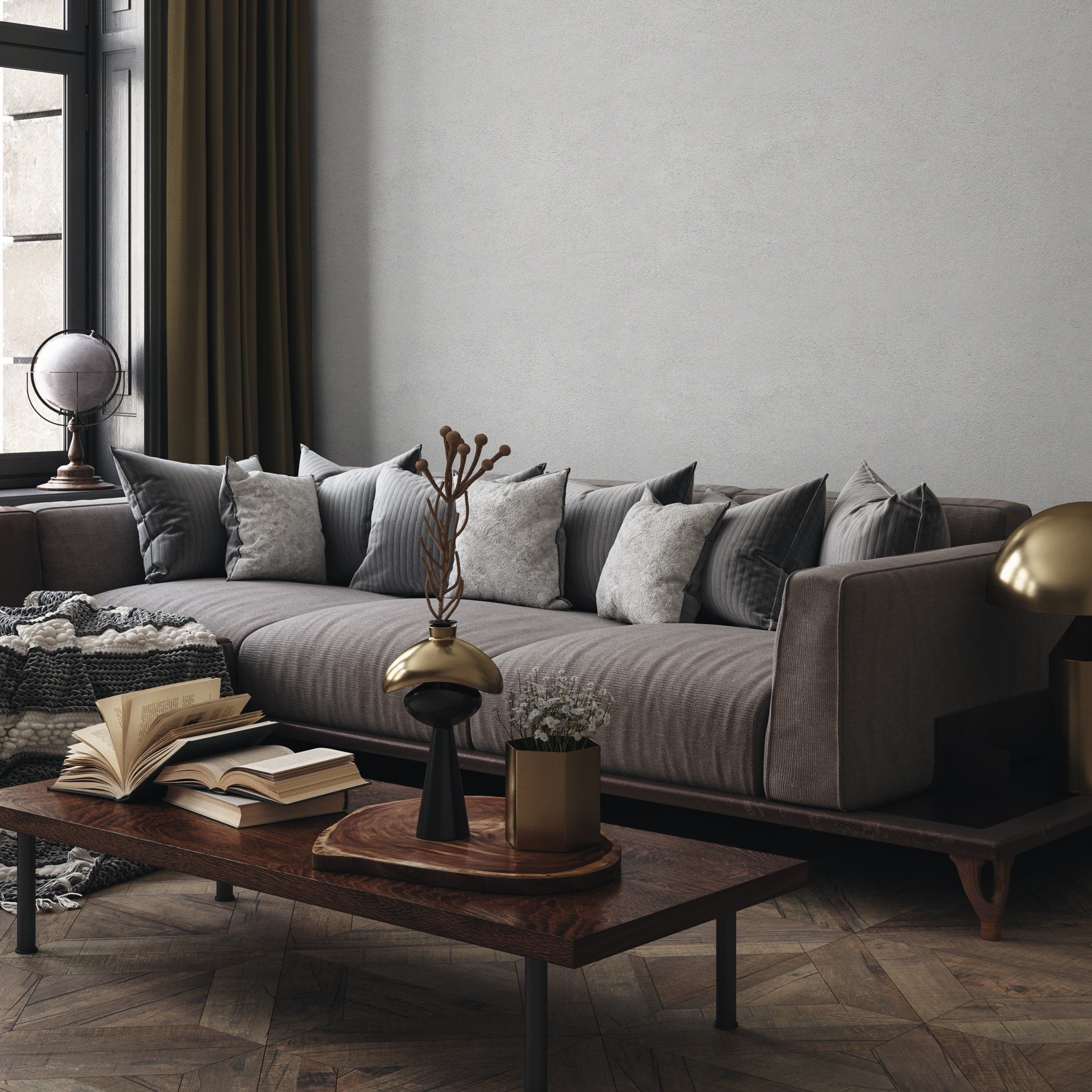 Concrete Wallpaper With A Subtle Grunge Texture In Light Gray - C998