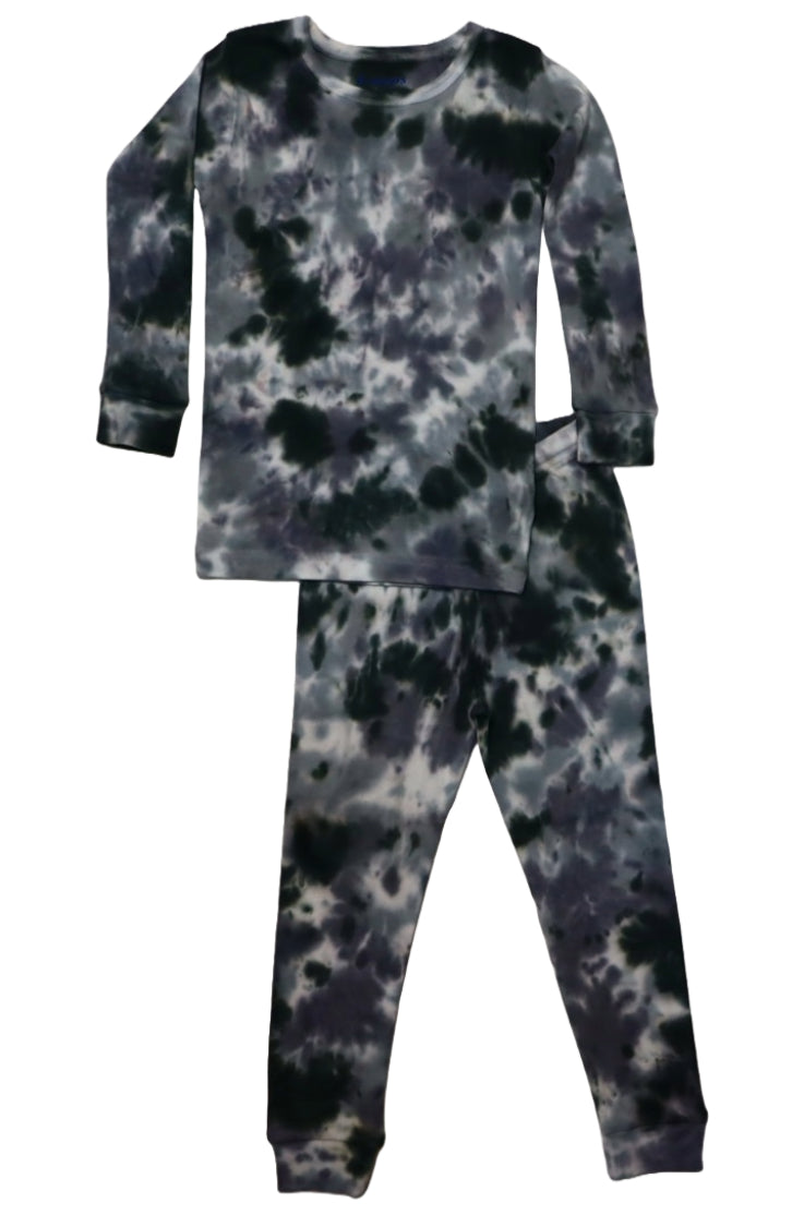 Kids Cotton Tie Dye Pajamas - Stormy