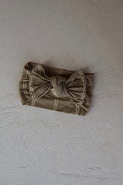 Bamboo Head Wrap | Linen Grid