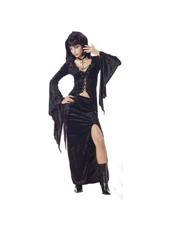 Women's Gothic Maiden Of Darkness Halloween Costume (junior Sizes)
