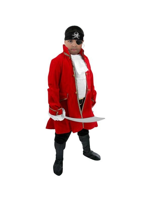 Child's Velvet Pirate Captain Costume