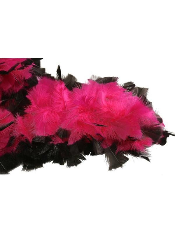 Fushia/black Chandelle Feather Boa