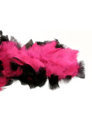 Pink/black Chandelle Feather Boa