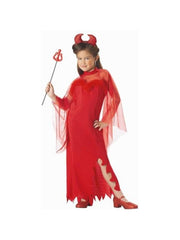 Child's Sheer Devil Girl Costume