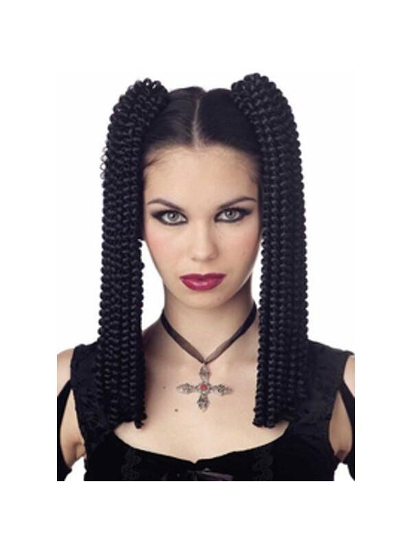 Black Spiral Fall Clip-on Hairpiece