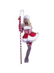 Women's Candy Cane Shepherdess Halloween Costume