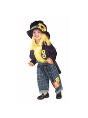 Toddler Scarecrow Halloween Costume With Sunflower Hat