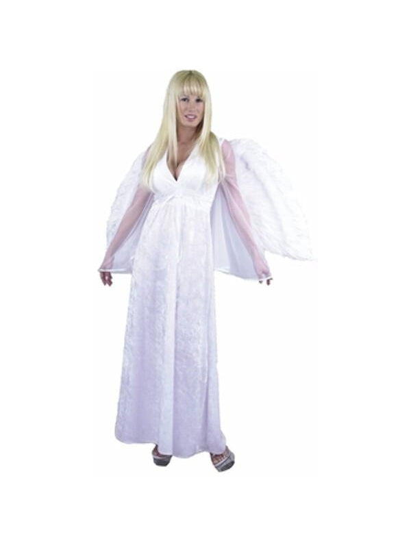 Feathered Angel Costume Wings W/ Tinsel