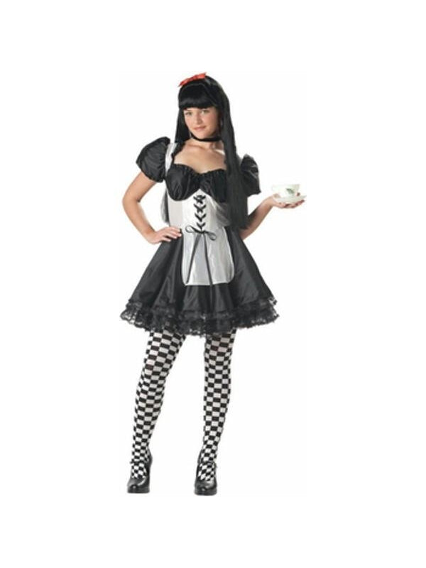 Women's Dark Alice In Wonderland Halloween Costume (junior Sizes)