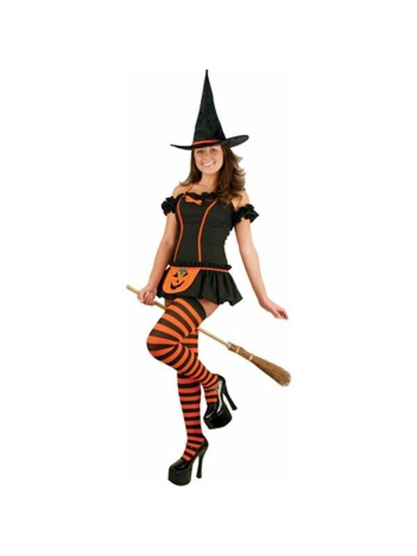 Women's Pumpkin Witch Halloween Costume (junior Sizes)