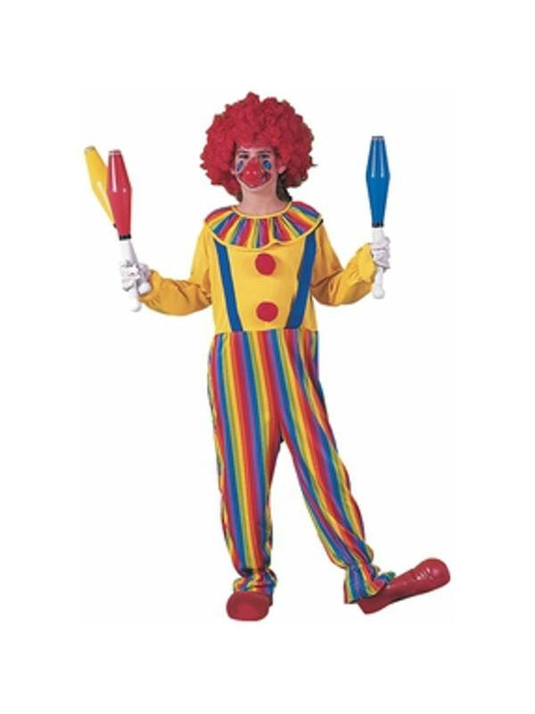 Childs Rainbow Clown Costume