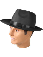 Adult Black Silk Gangster Hat