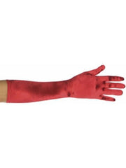 Adult Red Elbow Length Opera Gloves