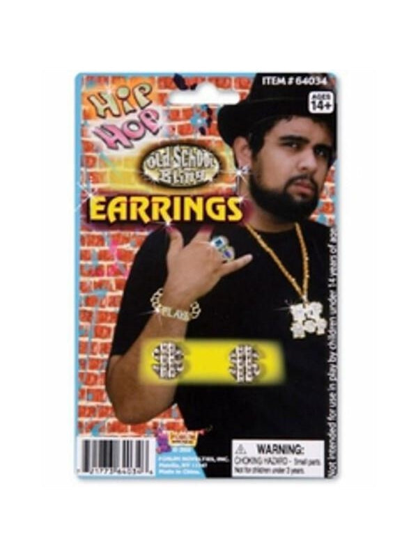 Clip On Dollar Sign Earrings Accessory