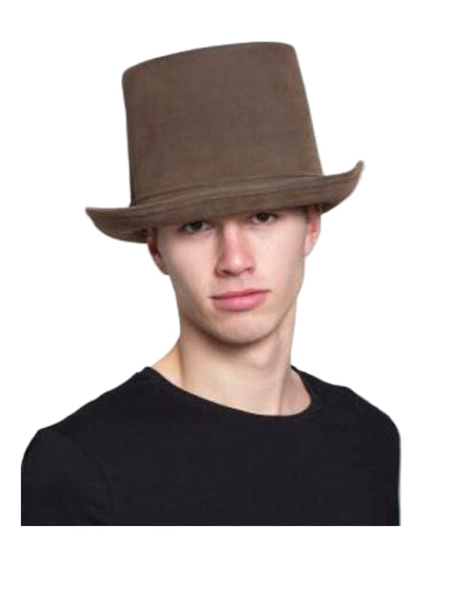 Brown "leatherlike" Steampunk Top Hat