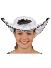 Southern Belle Hat With Lace And Flowers