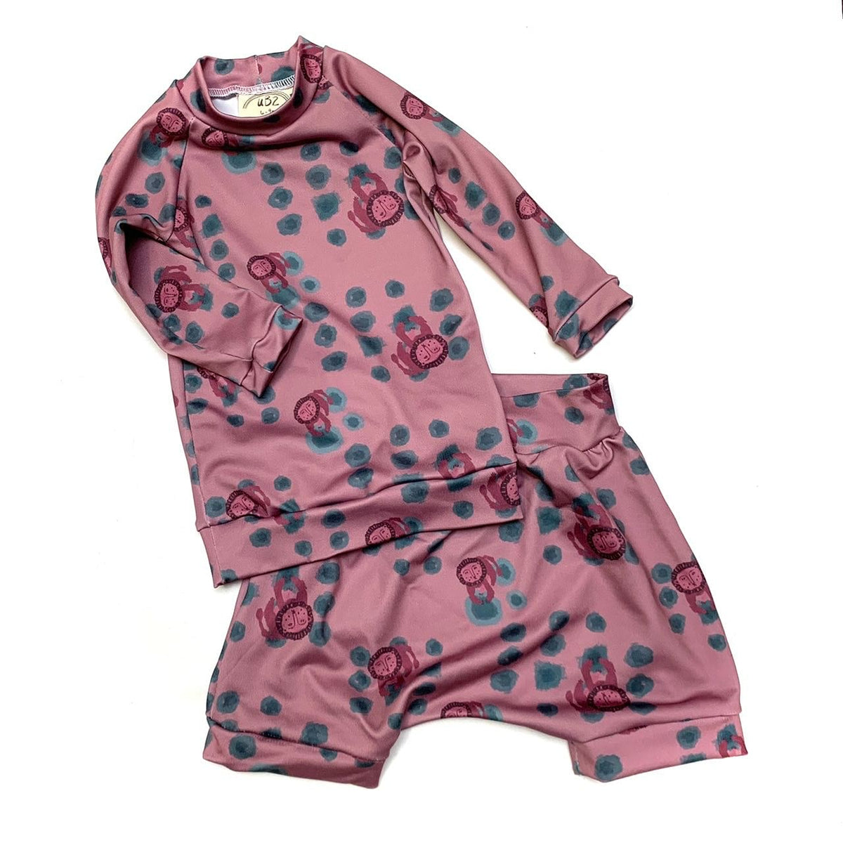 Kind Lions Rose Rashguard Set (top And Bottom)