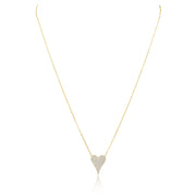 Sara Pave Heart Necklace