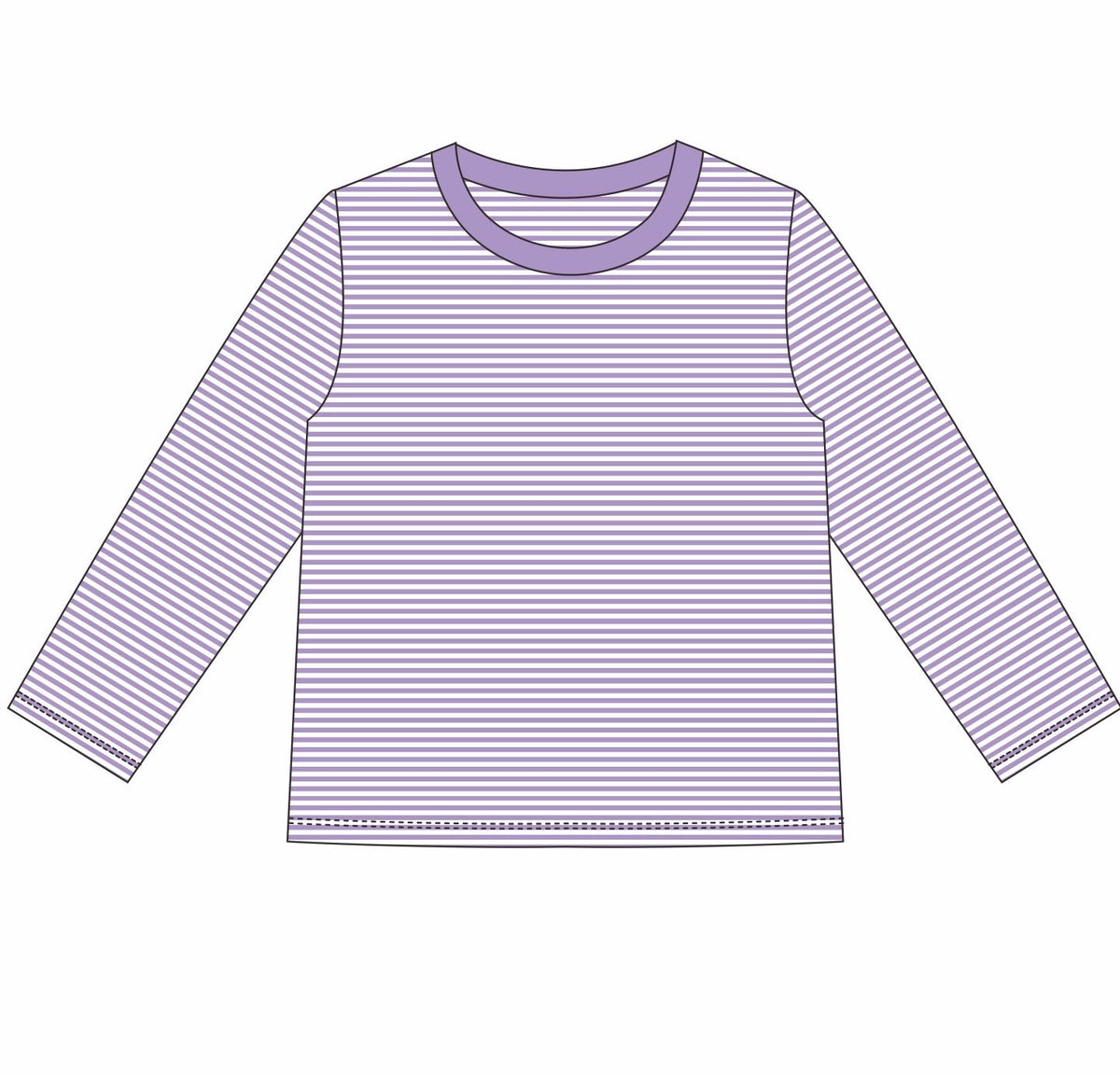 Knit Stripe Long Sleeve Shirt - Pastel Colors