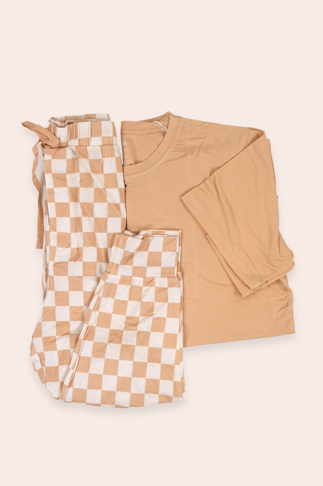 Sandy Checkers Short Sleeve Men's Dream Jogger Set