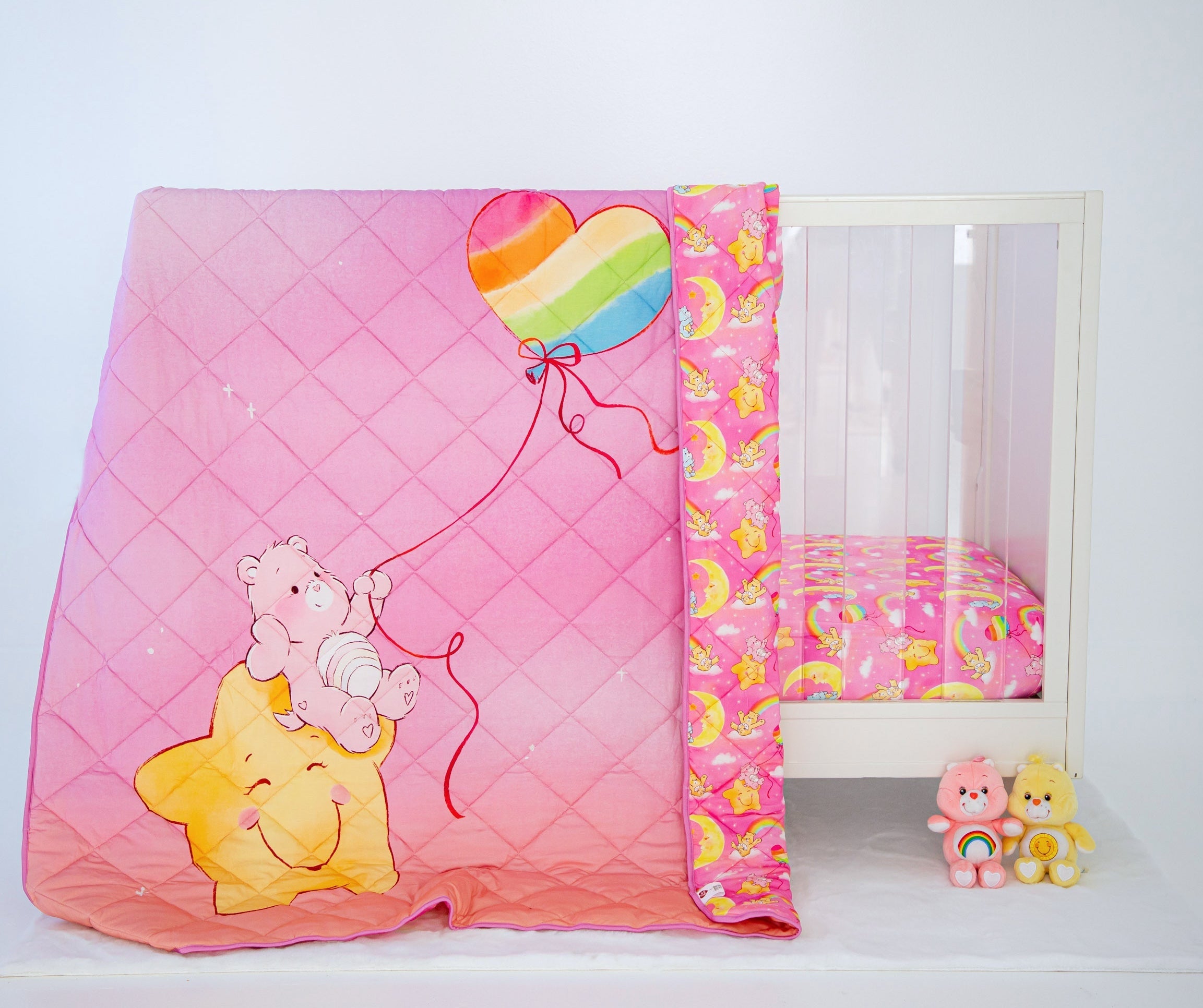 Care Bears Baby™ Pink Stars Crib Sheet