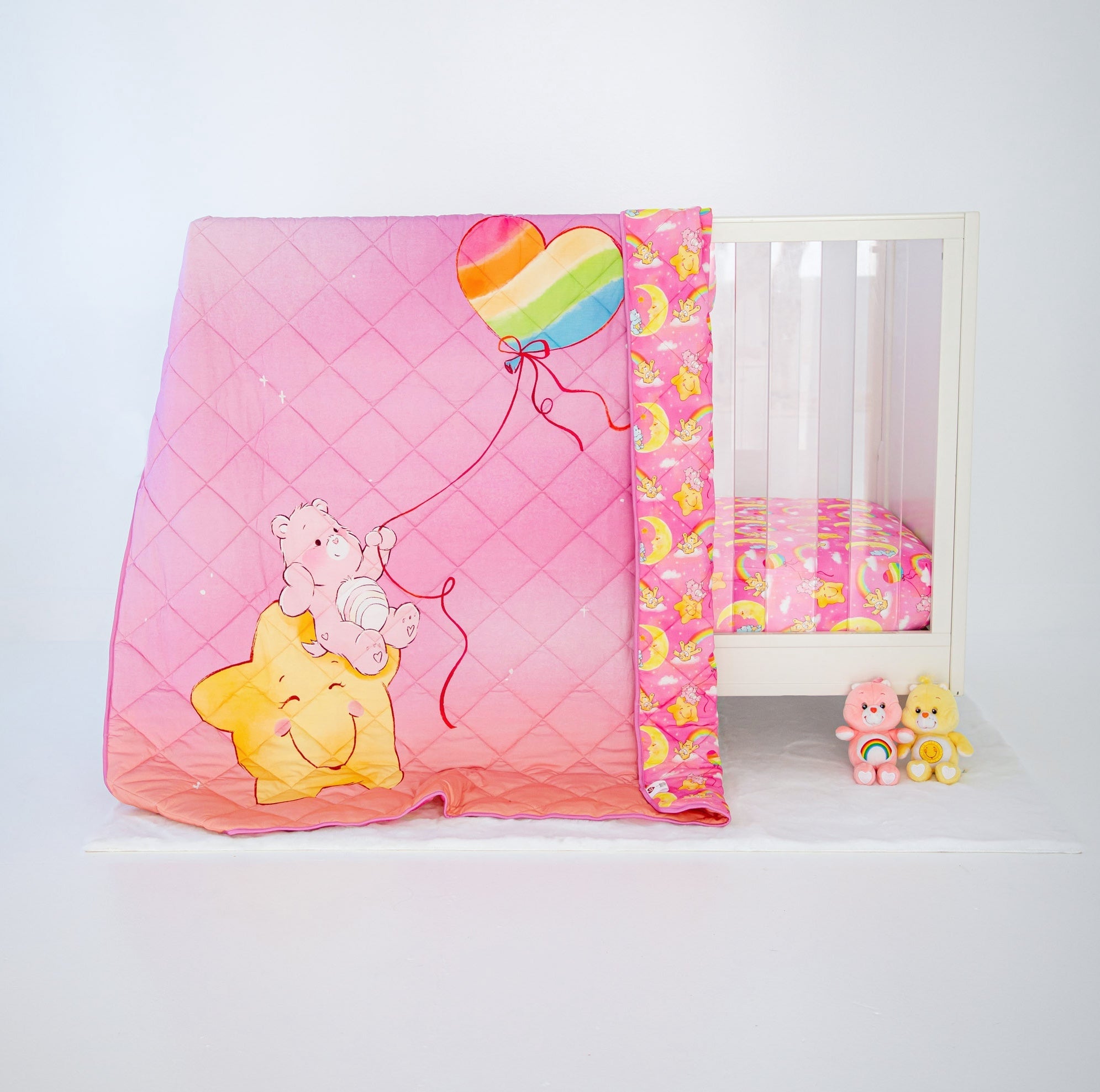 Care Bears Baby™ Pink Stars Crib Sheet