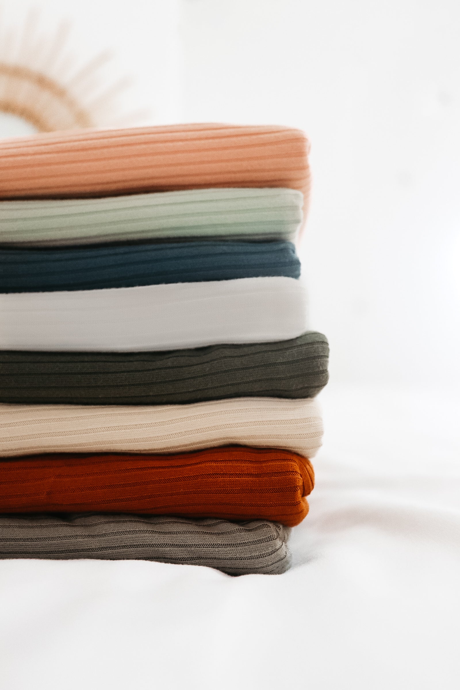 Rust Ribbed Stretch Swaddle (Ships June 8)