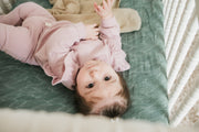 Organic Bamboo Blend Crib Sheet In Beanstalk