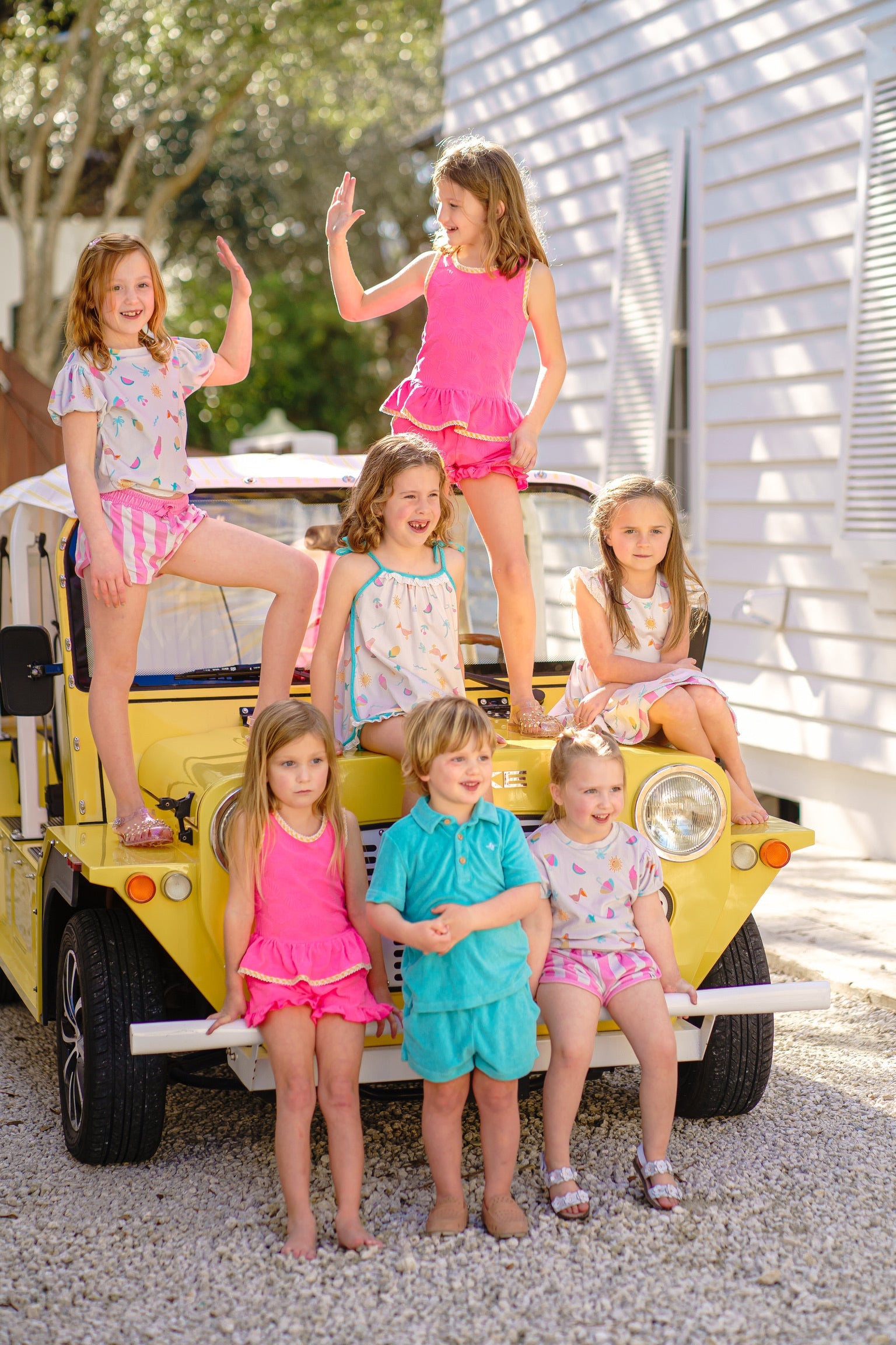 Seaside Stripes Scallop Tunic Set