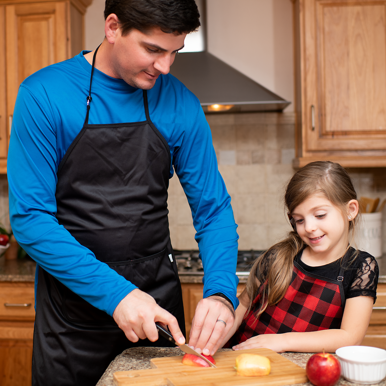 Red Buffalo Plaid Apron - Fits Sizes Youth Small Through Adult 2xl