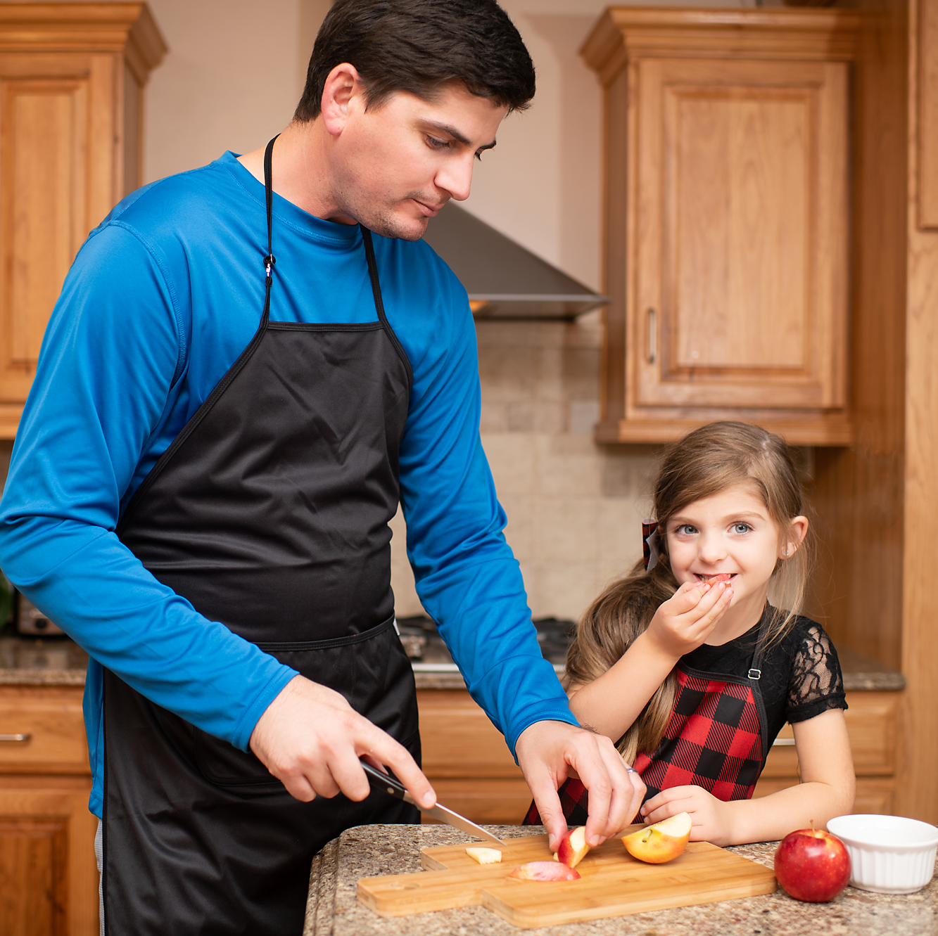 Solid Black Minimalist Apron - Fits Sizes Youth Small Through Adult 2xl