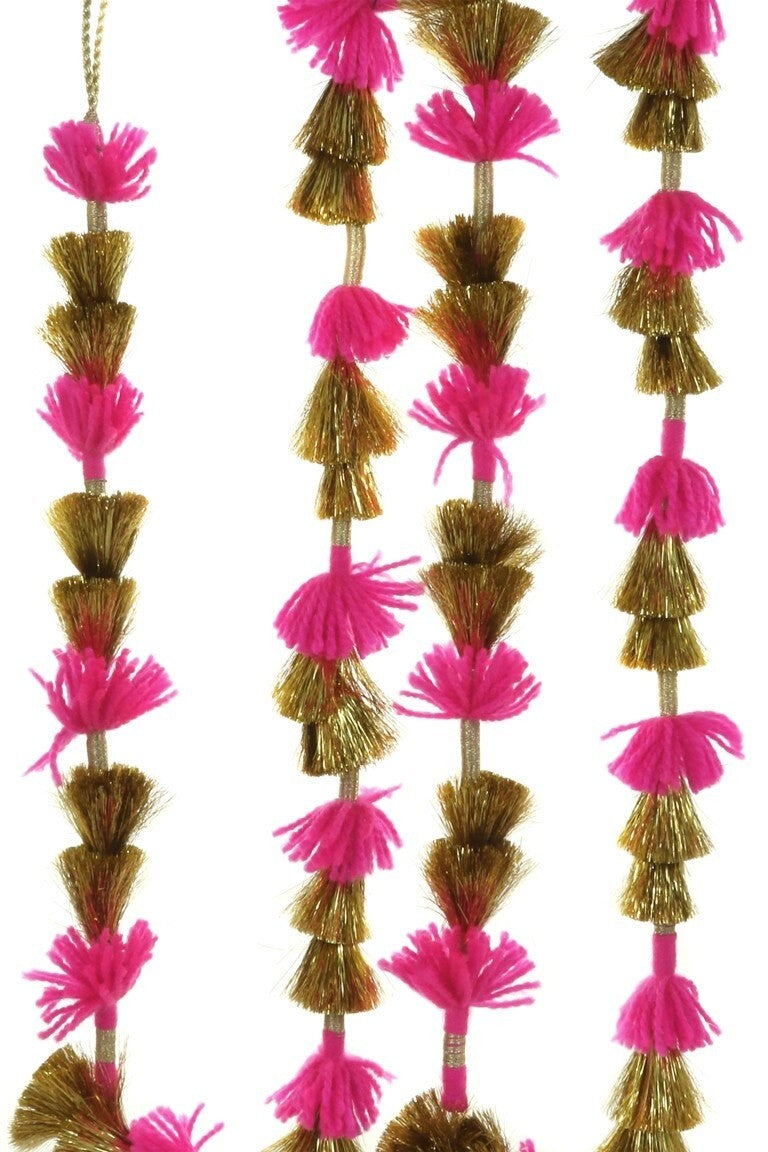 Disco Tassel Garland Pink/Gold