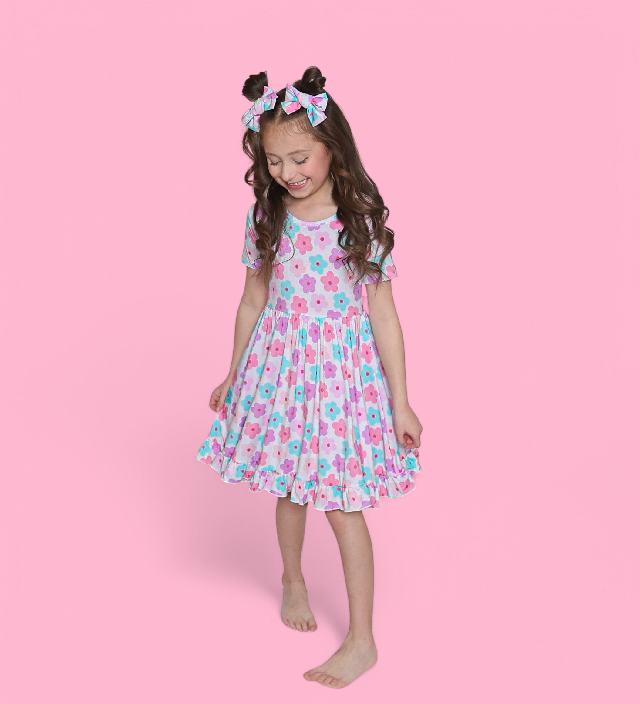 Violet Fields Dream Ruffle Dress