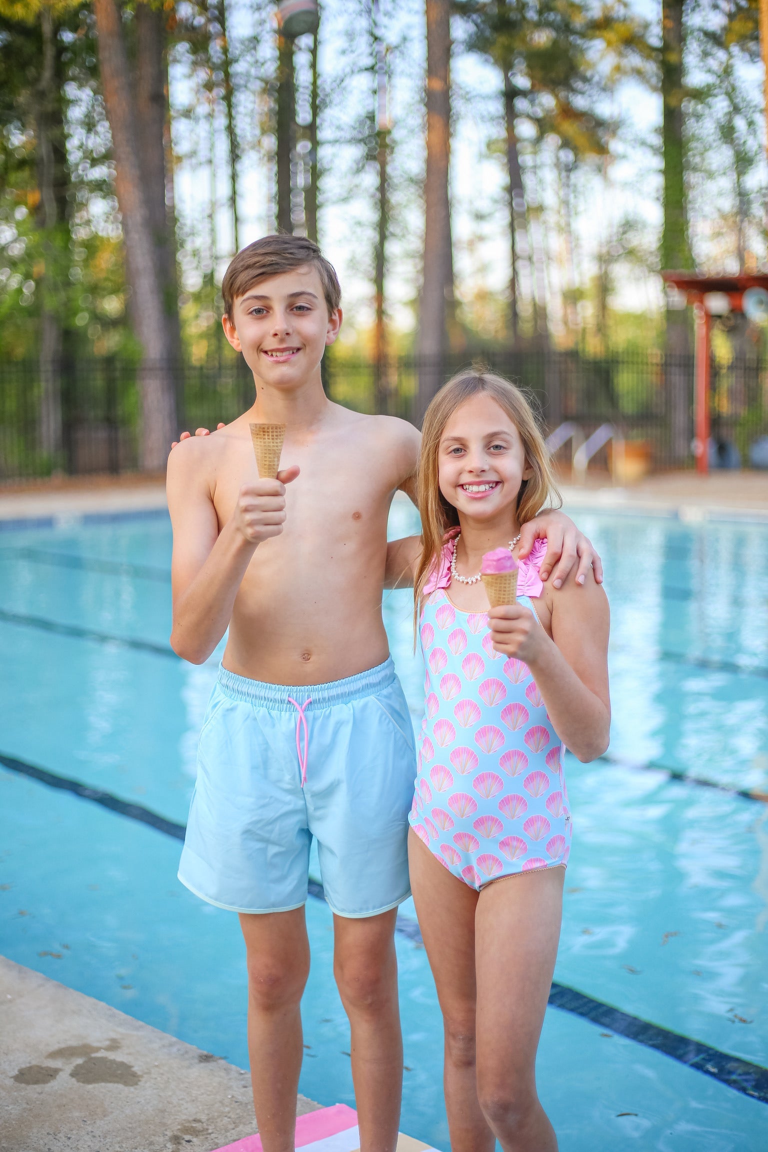 Serene Seashell Ruffle Strap One Piece