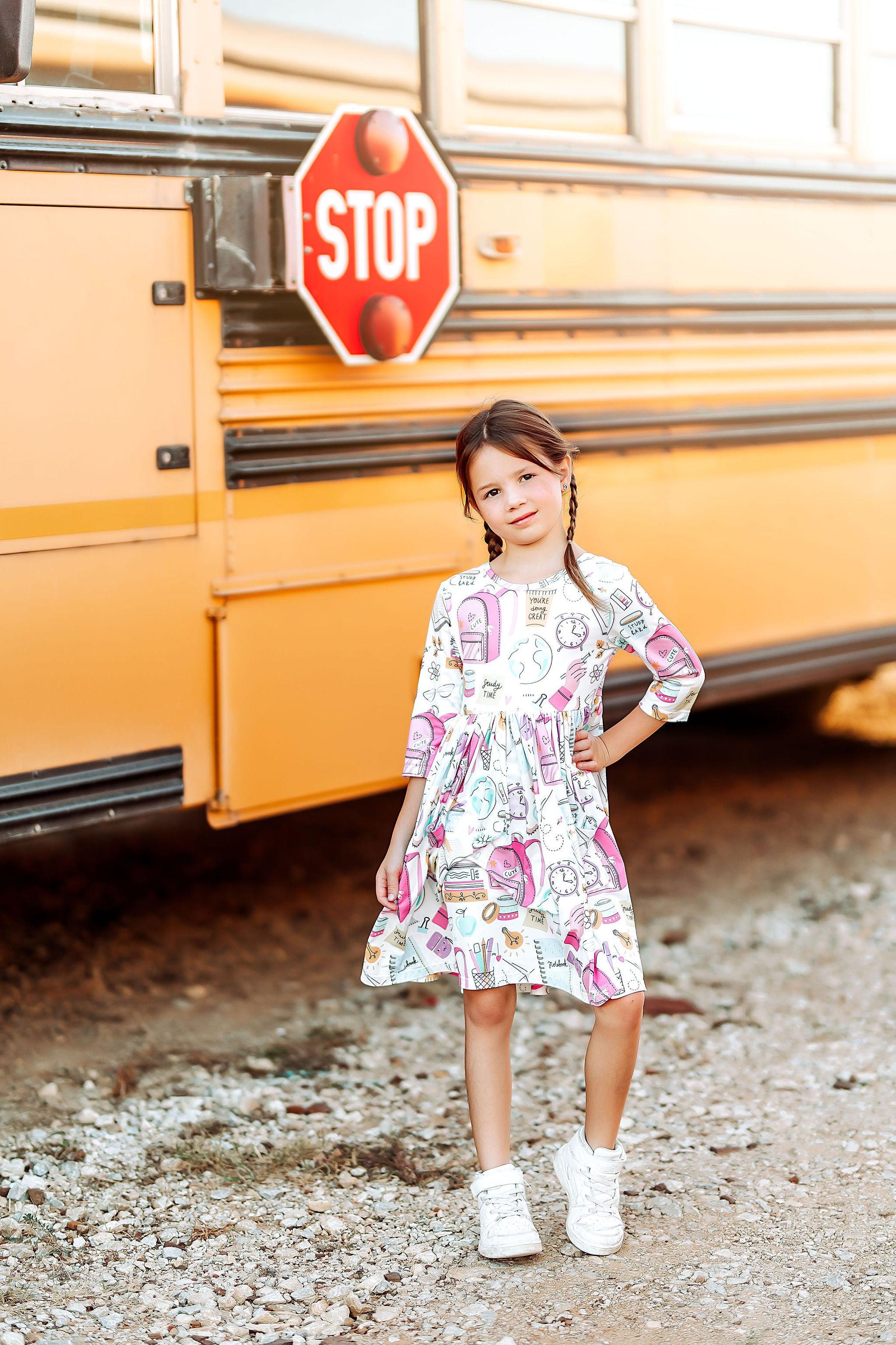 School Is Cool Pocket Twirl Dress