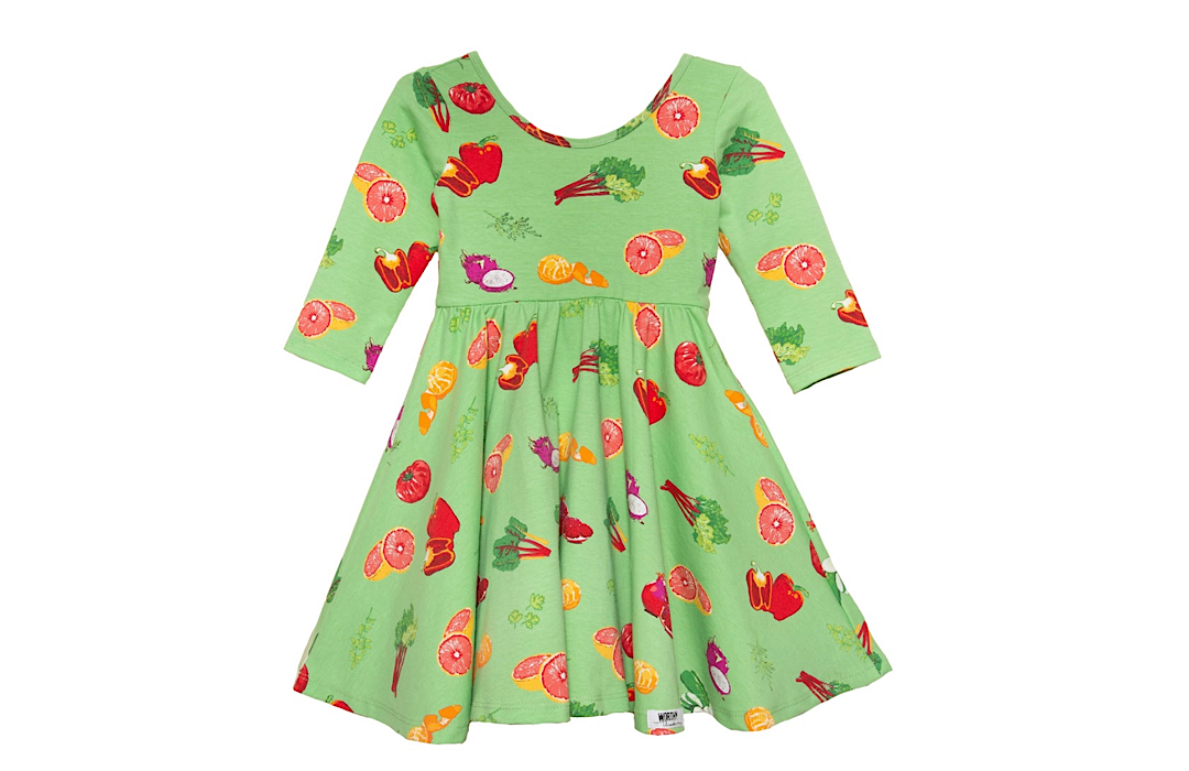 Twirly Dress In Greens Market