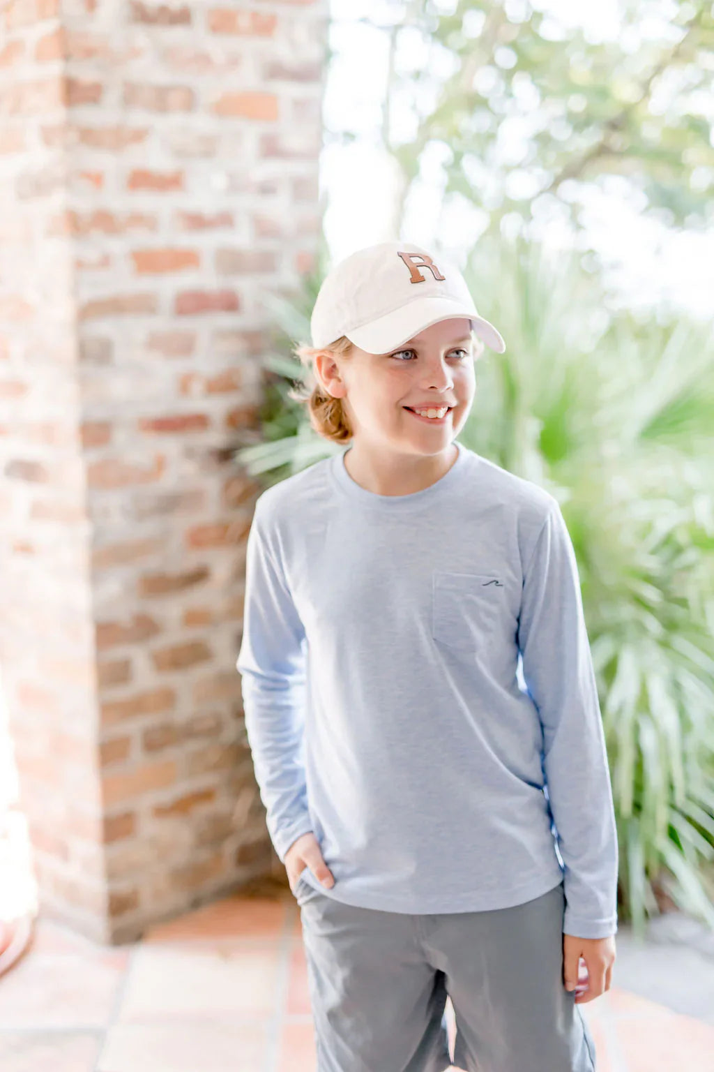 Kid's Bamboo Heathered Long Sleeve Tee