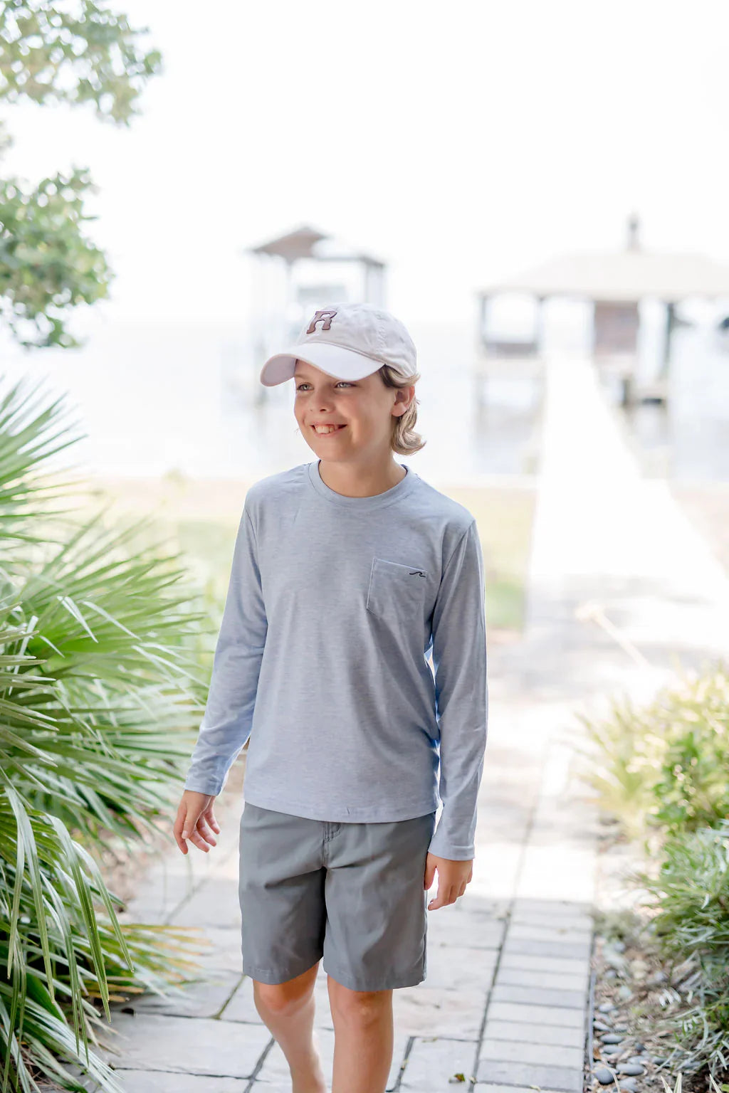 Kid's Bamboo Heathered Long Sleeve Tee