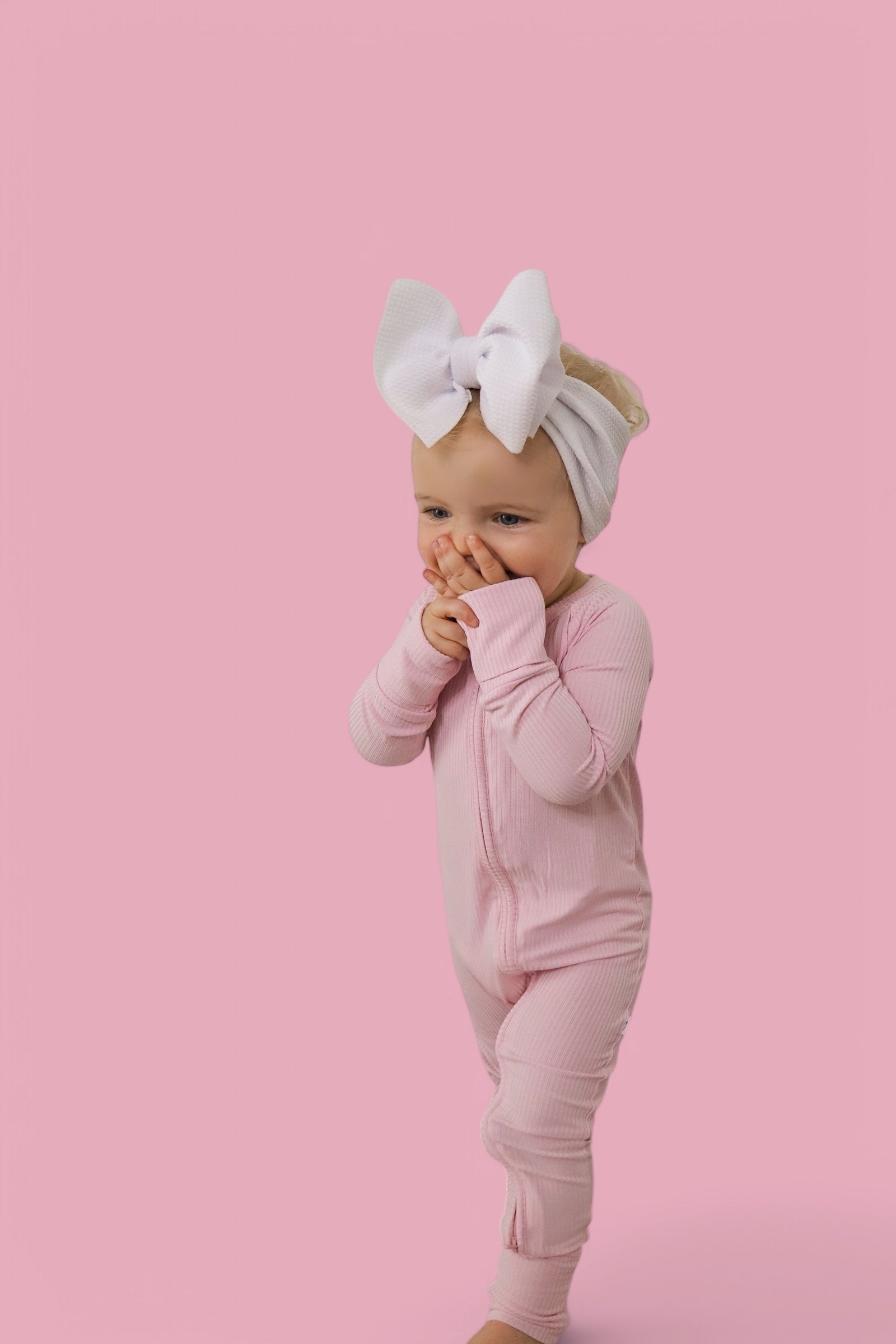 Pink Rose Rib Dream Romper