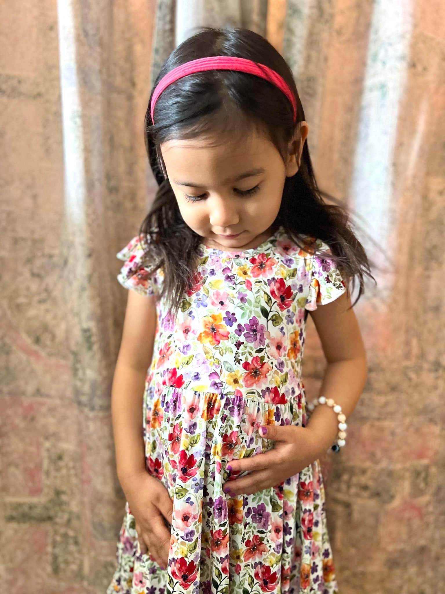 Watercolor Floral Twirl